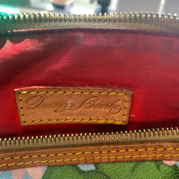 Dooney & Bourke Blue and Green Satchel Bag - Picture 11 of 11